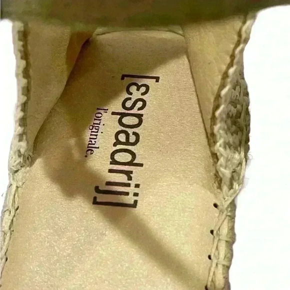 Espadrij l'originale Women Suede Green Jute Heels Ankle Strap Platform Sz 40/ 10 - Picture 12 of 16